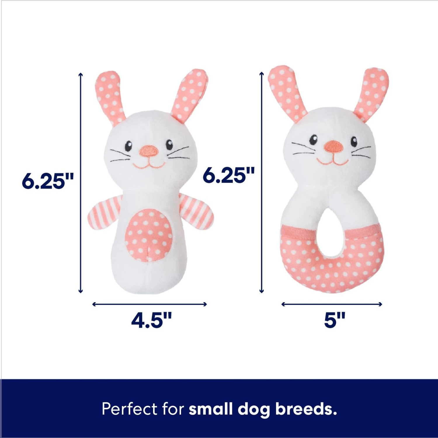 Frisco Bunny Plush Squeaky Puppy Toy 4 Frisco Bunny Plush Squeaky Puppy Toy - Image 2