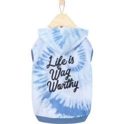 Frisco Life Is Wag Worthy Tiedye Print Dog & Cat Hoodie -Pet Supplies Discount Store 249094 PT3. AC SS1800 V1614658652