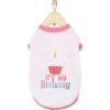 Frisco It's My Birthday Dog & Cat T-Shirt, Pink -Pet Supplies Discount Store 249255 MAIN. AC SS1800 V1624619568