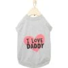 Frisco I Love Daddy Dog & Cat T-Shirt, Gray -Pet Supplies Discount Store 249263 MAIN. AC SS1800 V1624613262