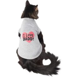 Frisco I Love Daddy Dog & Cat T-Shirt, Gray -Pet Supplies Discount Store 249263 PT2. AC SS1800 V1624616254
