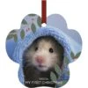 Frisco "My First Christmas" Paw Shape Metal Personalized Dog & Cat Holiday Ornament