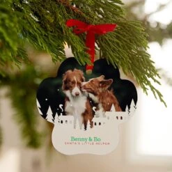 Frisco Winter Town Paw Shape Metal Personalized Dog & Cat Holiday Ornament -Pet Supplies Discount Store 249379 PT2. AC SS1800 V1608347252