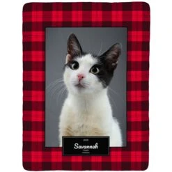 Frisco Plaid Sherpa Fleece Personalized Blanket, 60" X 80"