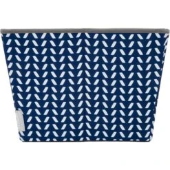Frisco Rectangle Collapsible Pet Toy Storage Bin, Navy Herringbone -Pet Supplies Discount Store 250574 PT5. AC SS1800 V1615572205