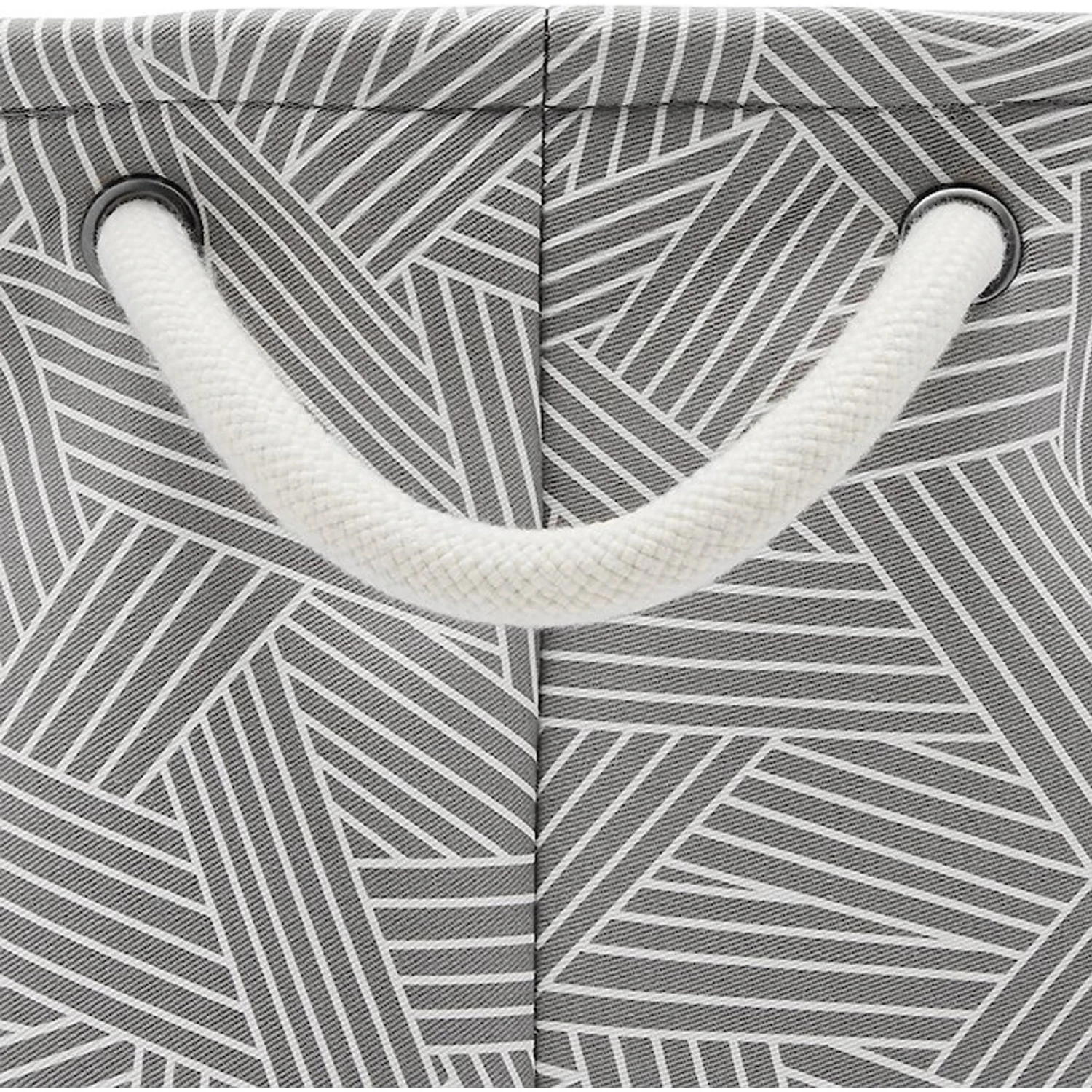 Frisco Round Collapsible Pet Toy Storage Bin, Gray Basket Weave 4 Frisco Round Collapsible Pet Toy Storage Bin, Gray Basket Weave - Image 2