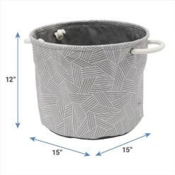 Frisco Round Collapsible Pet Toy Storage Bin, Gray Basket Weave 8 Frisco Round Collapsible Pet Toy Storage Bin, Gray Basket Weave -Pet Supplies Discount Store 250585 PT2. AC SS1800 V1613774793