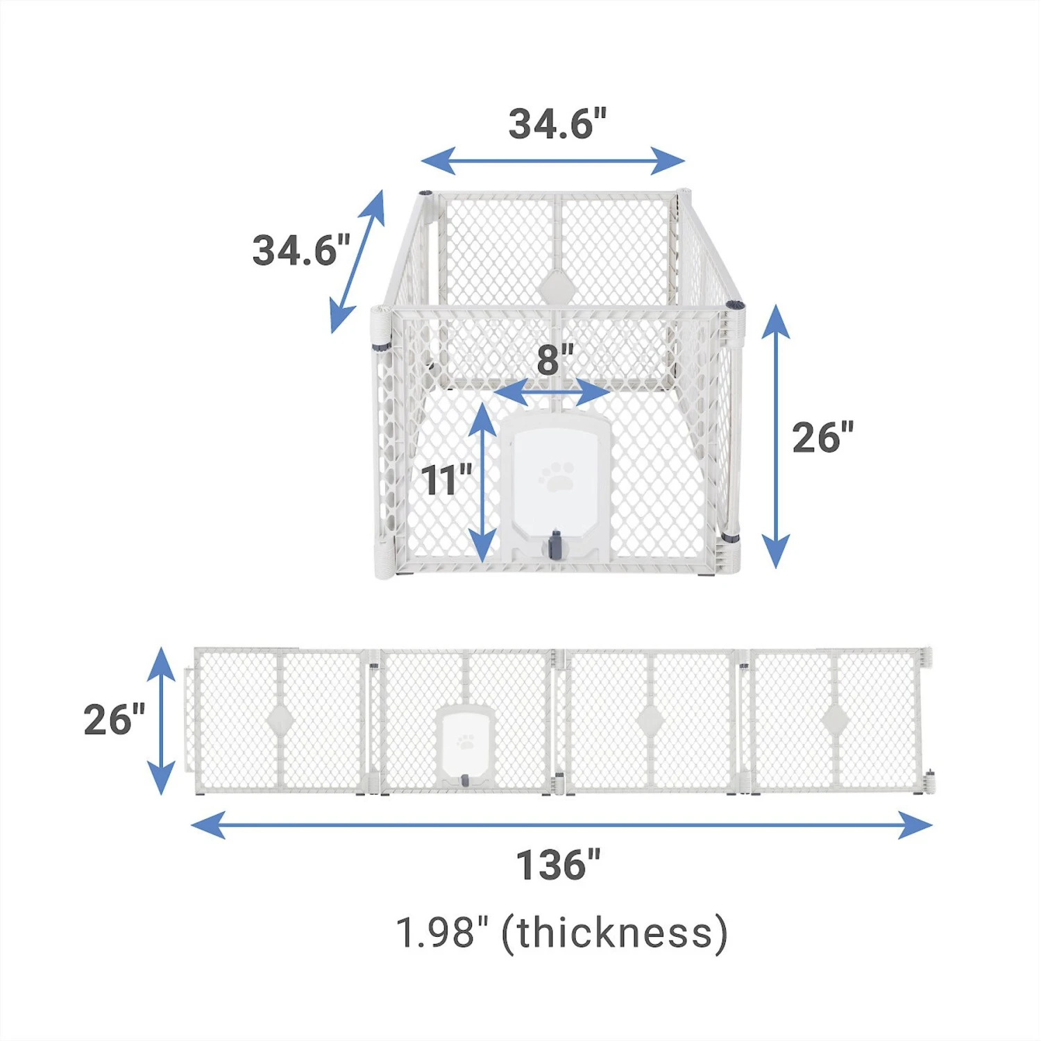 Frisco 4-Panel Plastic Exercise Dog Playpen 4 Frisco 4-Panel Plastic Exercise Dog Playpen - Image 2