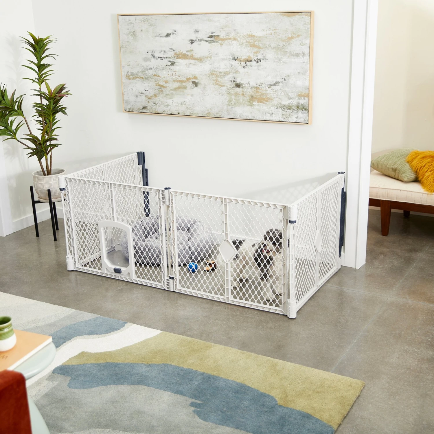 Frisco 4-Panel Plastic Exercise Dog Playpen 9 Frisco 4-Panel Plastic Exercise Dog Playpen - Image 7