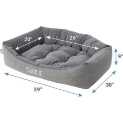 Frisco Rectangular Personalized Bolster Dog Bed W/Removable Cover, Dark Gray, X-Large 12 Frisco Rectangular Personalized Bolster Dog Bed W/Removable Cover, Dark Gray, X-Large -Pet Supplies Discount Store 252611 PT2. AC SS1800 V1605134826