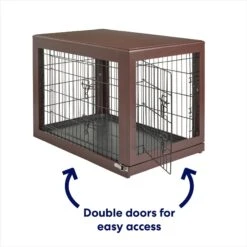 Frisco Double Door Furniture Style Dog Crate, Brown 9 Frisco Double Door Furniture Style Dog Crate, Brown -Pet Supplies Discount Store 253033 PT3. AC SS1800 V1617644270