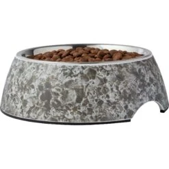 Frisco Black Marble Design Stainless Steel Dog & Cat Bowl -Pet Supplies Discount Store 253048 PT3. AC SS1800 V1616526484