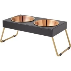 Frisco Copper Stainless Steel Elevated Foldable Double Dog & Cat Bowls -Pet Supplies Discount Store 253060 PT6. AC SS1800 V1616595426