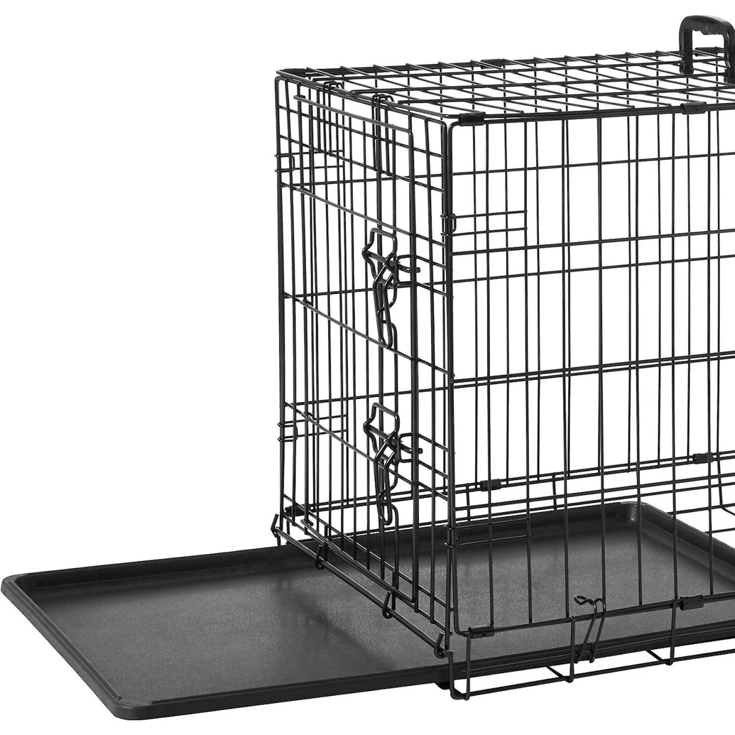 Frisco Fold & Carry Single Door Collapsible Wire Dog Crate & Frisco Quilted Dog Crate Mat 4 Frisco Fold & Carry Single Door Collapsible Wire Dog Crate & Frisco Quilted Dog Crate Mat - Image 2