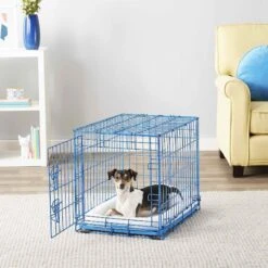 Frisco Fold & Carry Single Door Collapsible Wire Dog Crate & Frisco Quilted Plush Dog Crate Mat -Pet Supplies Discount Store 255501 PT2. AC SS1800 V1604097714
