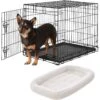 Frisco Heavy Duty Fold & Carry Single Door Collapsible Wire Dog Crate & Frisco Quilted Dog Crate Mat -Pet Supplies Discount Store 255551 MAIN. AC SS1800 V1604096525