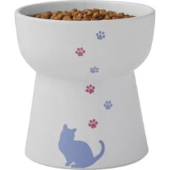Frisco Cat Print Non-Skid Elevated Ceramic Cat Bowl, Tall -Pet Supplies Discount Store 256099 PT5. AC SS1800 V1616522652