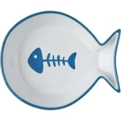 Frisco Fish Shaped Non-skid Ceramic Cat Bowl -Pet Supplies Discount Store 256111 PT4. AC SS1800 V1616522607