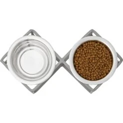 Frisco Elevated Diamond Stainless Steel Double Diner Dog & Cat Bowl 12 Frisco Elevated Diamond Stainless Steel Double Diner Dog & Cat Bowl -Pet Supplies Discount Store 257147 PT3. AC SS1800 V1612367490