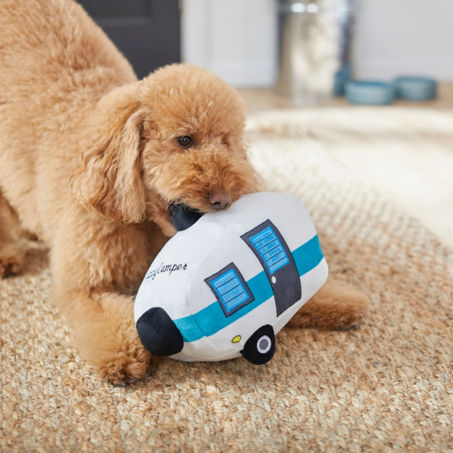 Frisco Road Trip Happy Camper Plush Squeaky Dog Toy 6 Frisco Road Trip Happy Camper Plush Squeaky Dog Toy - Image 4