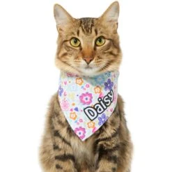 Frisco Bright Floral Personalized Dog & Cat Bandana -Pet Supplies Discount Store 267535 PT8. AC SS1800 V1623164312