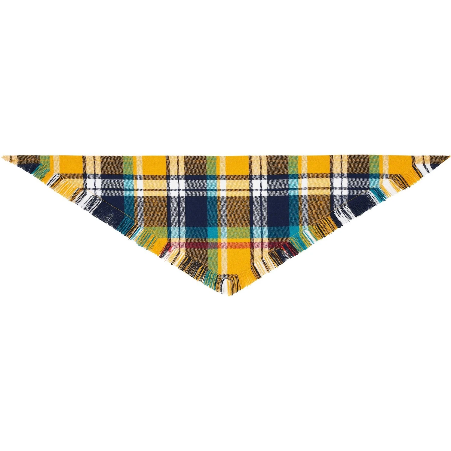 Frisco Blue/Yellow Plaid Dog & Cat Flannel Bandana 7 Frisco Blue/Yellow Plaid Dog & Cat Flannel Bandana - Image 5