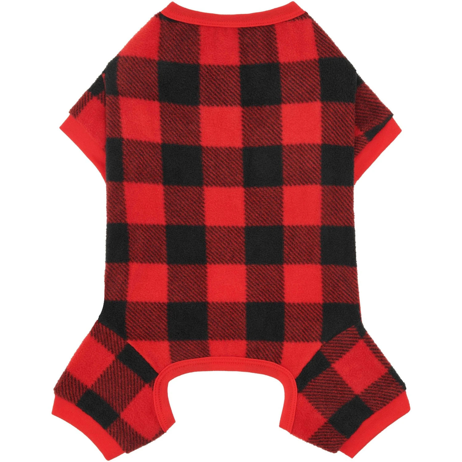Frisco Dog & Cat Cozy Polar Fleece PJs, Red Plaid 3 Frisco Dog & Cat Cozy Polar Fleece PJs, Red Plaid