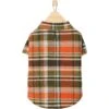 Frisco Orange & Olive Plaid Dog & Cat Flannel Shirt