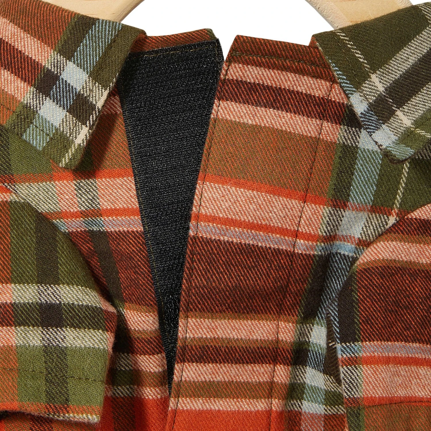 Frisco Orange & Olive Plaid Dog & Cat Flannel Shirt 9 Frisco Orange & Olive Plaid Dog & Cat Flannel Shirt - Image 7