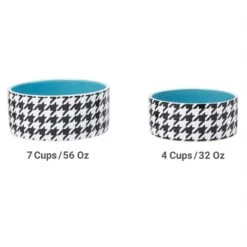 Frisco Houndstooth Non-skid Ceramic Dog Bowl -Pet Supplies Discount Store 270200 PT5. AC SS1800 V1620913212