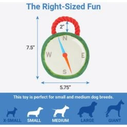 Frisco Camping Compass Plush With Rope Squeaky Dog Toy -Pet Supplies Discount Store 271020 PT1. AC SS1800 V1626368502