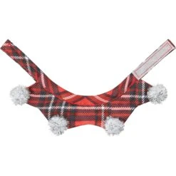Frisco Red Plaid Guinea Pig Ruffle Collar With Pom Poms -Pet Supplies Discount Store 276180 PT5. AC SS1800 V1631303110