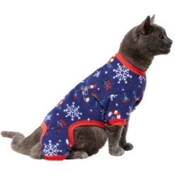 Frisco Snowy Nights Dog & Cat Cozy Polar Fleece PJs -Pet Supplies Discount Store 276448 PT2. AC SS1800 V1637683010