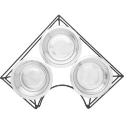Frisco Multi Pet Feeding Corner 3-Bowls Stainless Steel Dog & Cat Bowl -Pet Supplies Discount Store 277561 PT4. AC SS1800 V1627935444