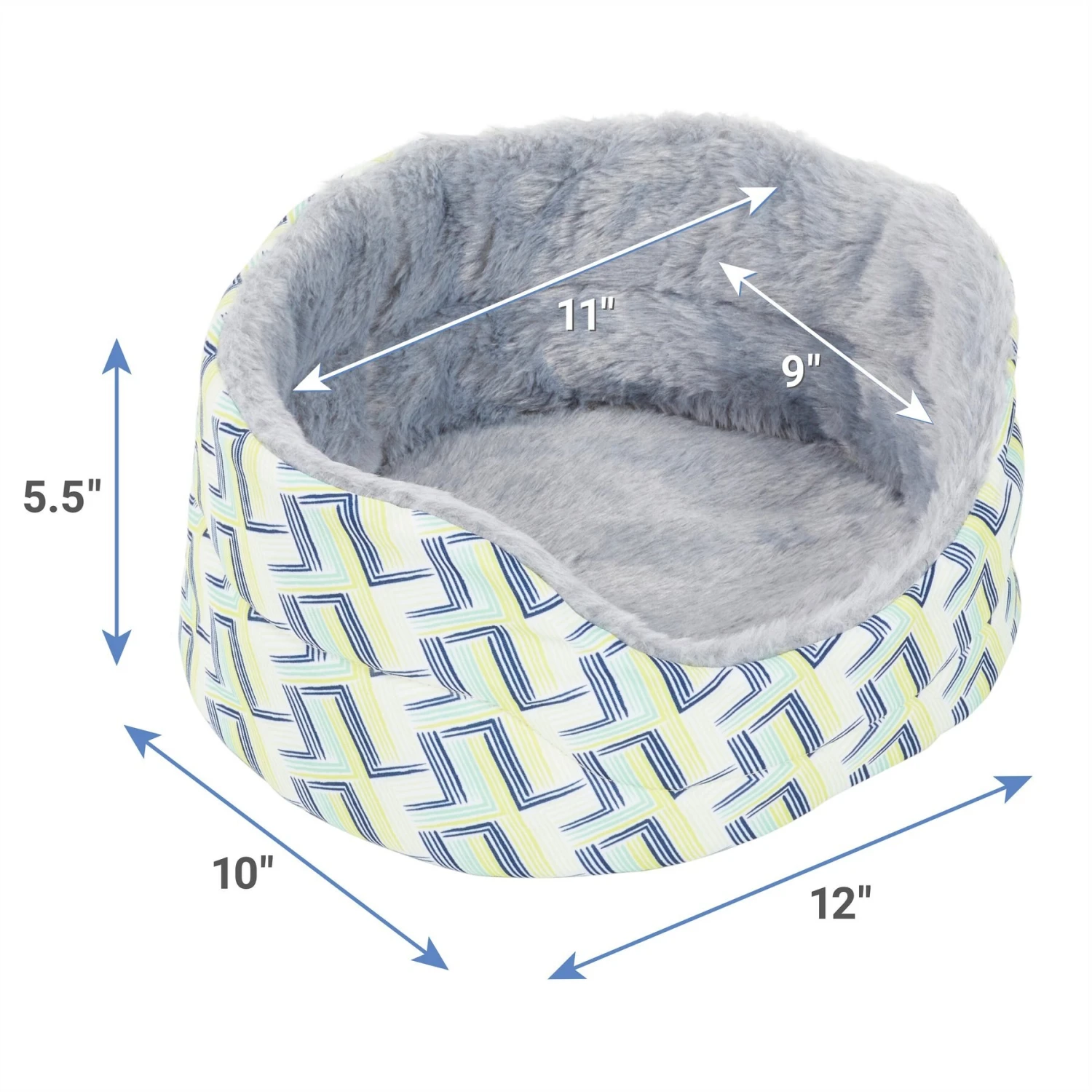 Frisco Geometric Plush Small Pet Round Cuddler 4 Frisco Geometric Plush Small Pet Round Cuddler - Image 2