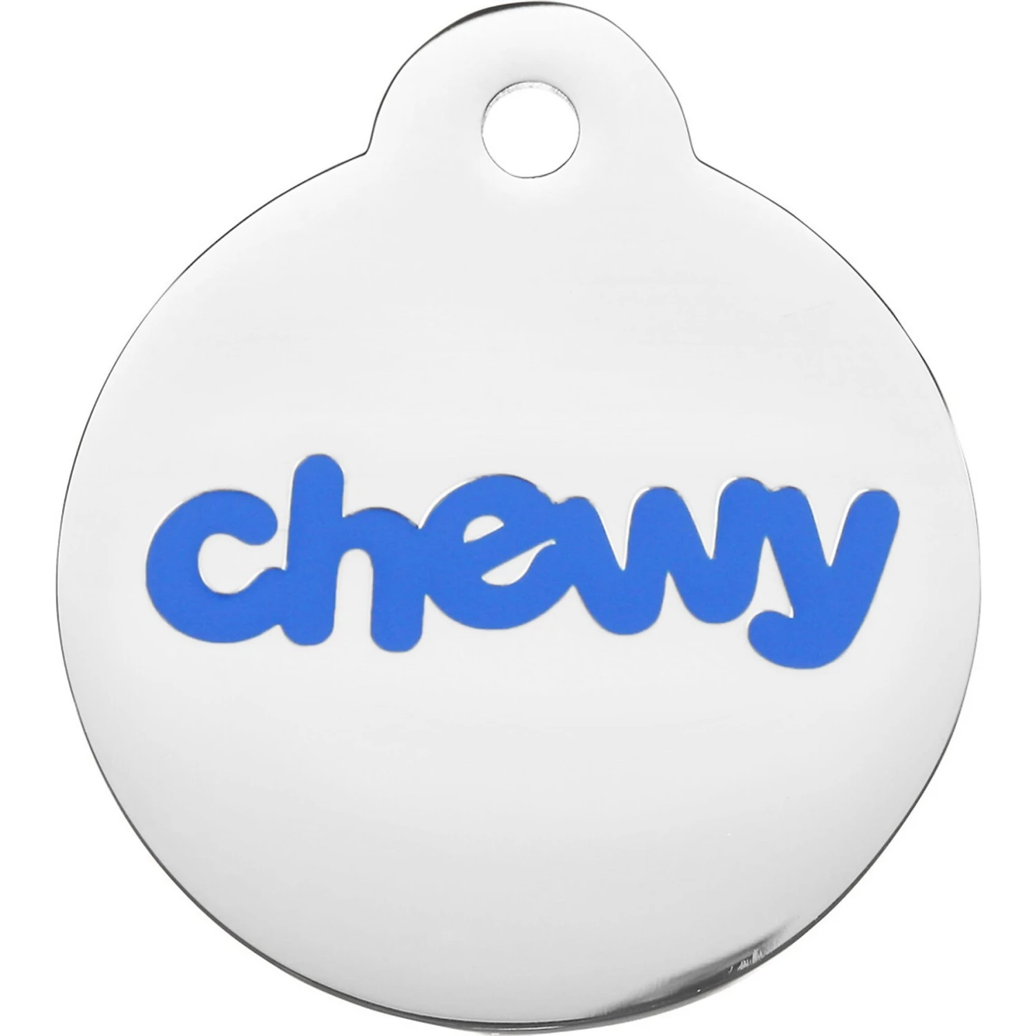 Frisco Chewy Stainless Steel Personalized Dog & Cat ID Tag With Enamel Infill, Round 3 Frisco Chewy Stainless Steel Personalized Dog & Cat ID Tag With Enamel Infill, Round