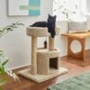 Frisco 27-in Real Carpet Cat Tree With Condo And Oval Perch