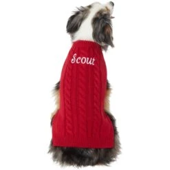 Frisco Personalized Dog & Cat Cable Knitted Sweater -Pet Supplies Discount Store 285168 PT2. AC SS1800 V1628776600