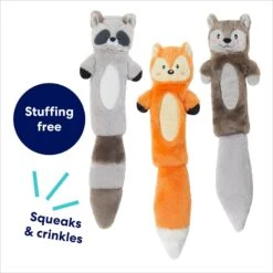 Frisco Forest Friends Stuffing-Free Skinny Plush Squeaky Dog Toy -Pet Supplies Discount Store 286571 PT2. AC SS1800 V1695760988