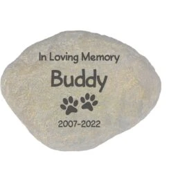 Frisco "In Loving Memory" Personalized Dog & Cat Memorial Garden Stone