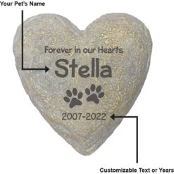 Frisco "Forever In Our Hearts" Personalized Dog & Cat Memorial Garden Stone -Pet Supplies Discount Store 287029 PT3. AC SS1800 V1645642036
