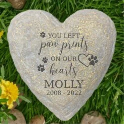 Frisco "Paws On Our Hearts" Heart Personalized Dog & Cat Memorial Garden Stone -Pet Supplies Discount Store 287032 PT2. AC SS1800 V1645642301