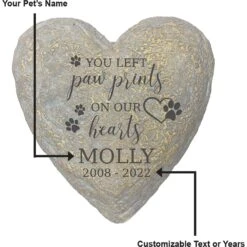 Frisco "Paws On Our Hearts" Heart Personalized Dog & Cat Memorial Garden Stone -Pet Supplies Discount Store 287032 PT3. AC SS1800 V1645642893