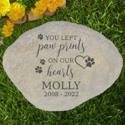 Frisco "Paws On Our Hearts" Personalized Dog & Cat Memorial Garden Stone -Pet Supplies Discount Store 287035 PT2. AC SS1800 V1645642882