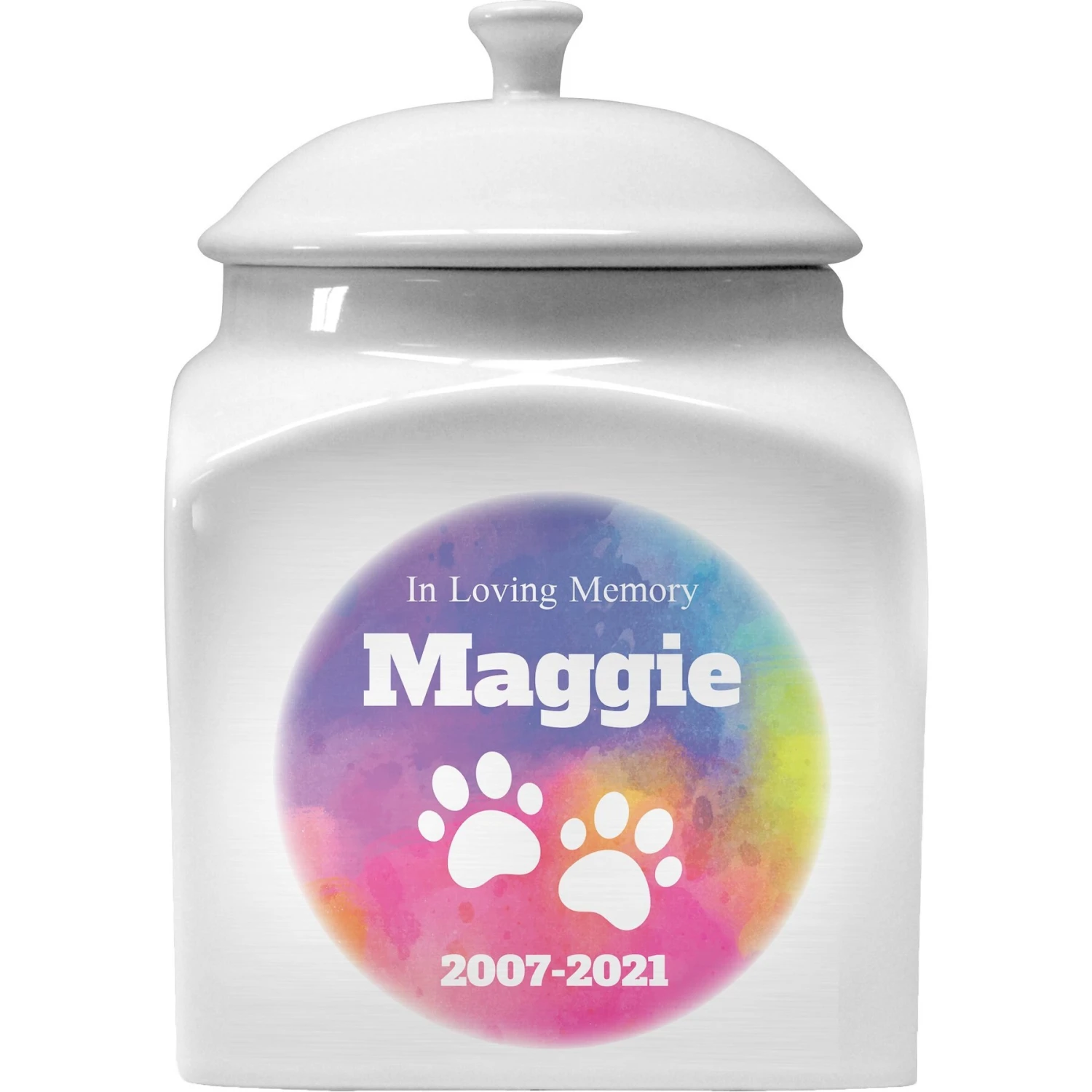 Frisco "In Loving Memory" Paw Print Personalized Urn 3 Frisco "In Loving Memory" Paw Print Personalized Urn