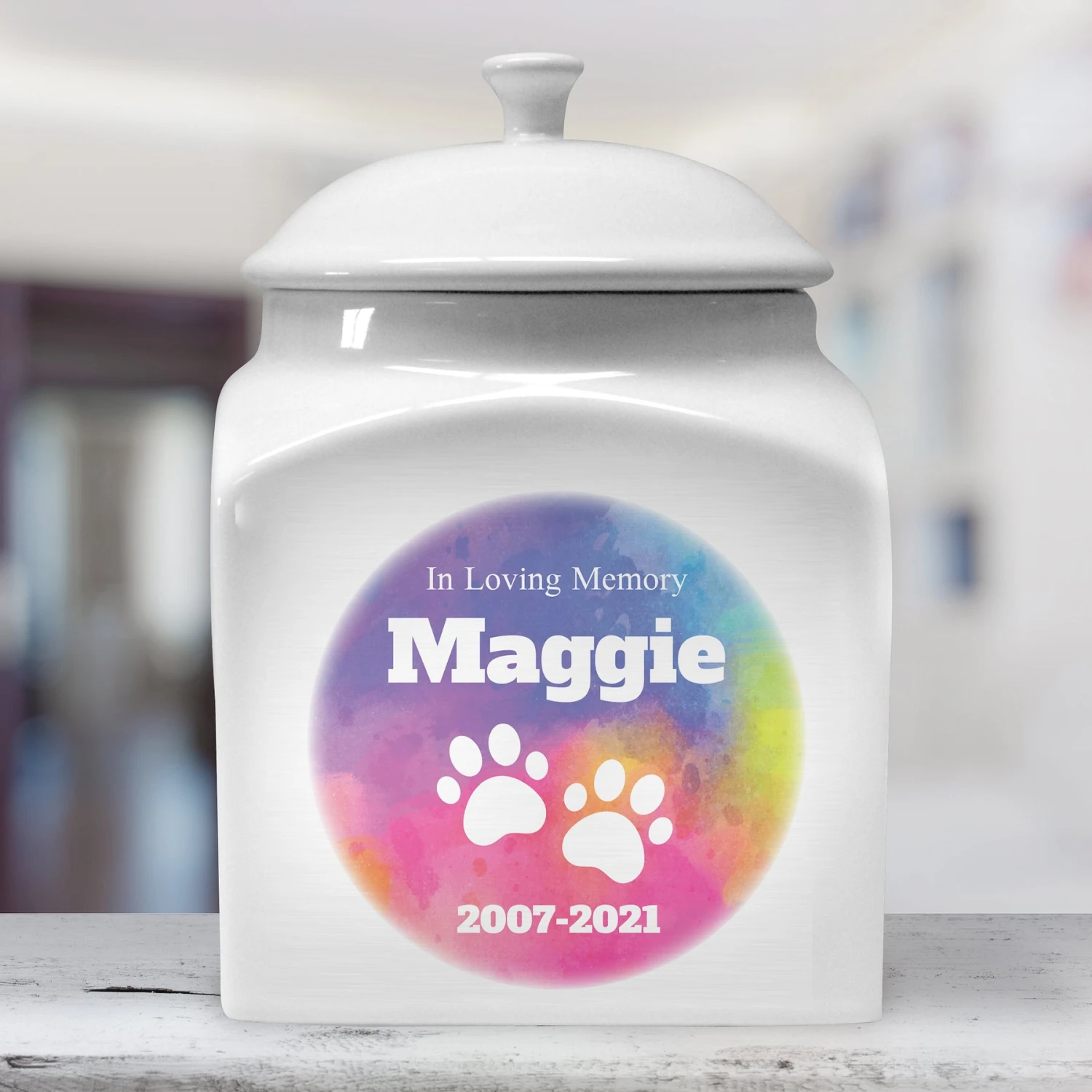 Frisco "In Loving Memory" Paw Print Personalized Urn 4 Frisco "In Loving Memory" Paw Print Personalized Urn - Image 2