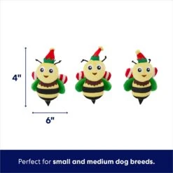 Frisco Holiday Bee Merry Hide & Seek Puzzle Plush Squeaky Dog Toy -Pet Supplies Discount Store 287099 PT2. AC SS1800 V1695044345