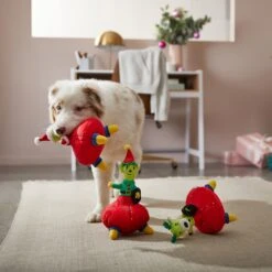 Frisco Holiday Alien Santa & Friends UFO's Plush Squeaky Dog Toy, 3 Count -Pet Supplies Discount Store 287199 PT3. AC SS1800 V1632773380