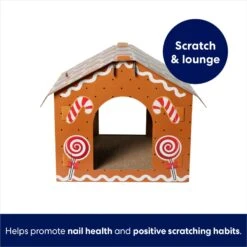 Frisco Holiday Gingerbread House Cardboard Cat House Cat Toy -Pet Supplies Discount Store 287289 PT2. AC SS1800 V1695044346