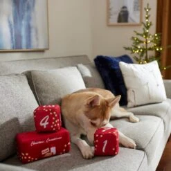 Frisco Holiday 12 Day Countdown Blocks Plush Squeaky Dog Toy, 3 Count -Pet Supplies Discount Store 287447 PT3. AC SS1800 V1632774583